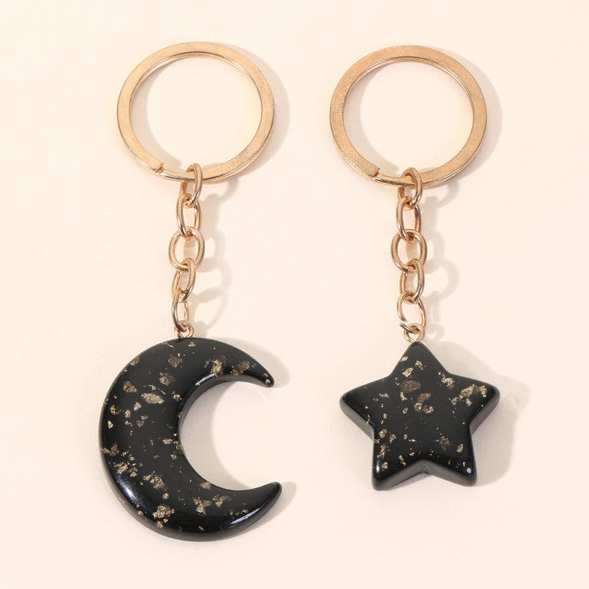 Wholesale Acrylic Pentagram Moon Keychain